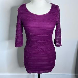 Magenta Lace Dress